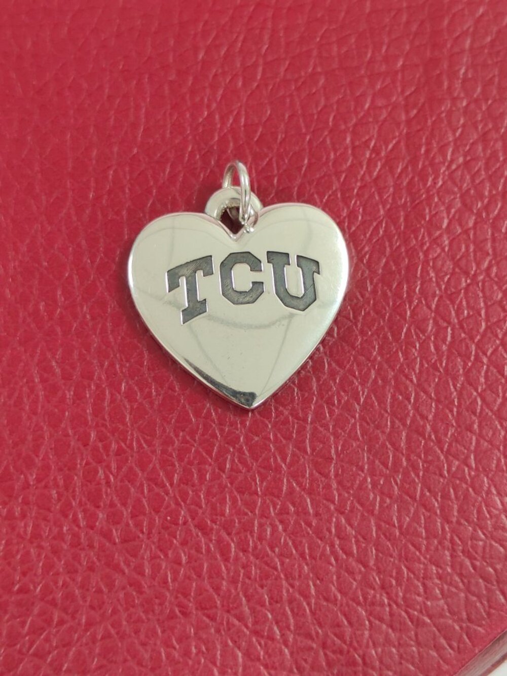James Avery Texas Christian University Classic Heart Charm with box